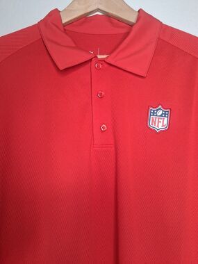 NWOT Nike NFL Football Red Polo Shirt Men's Short Sleeve XL